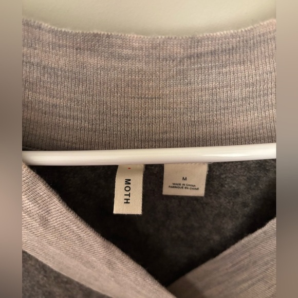 Moth Anthropologie Wool Blend Lightweight Wool Blend Sweater in Gray, Size M - Picture 3 of 8